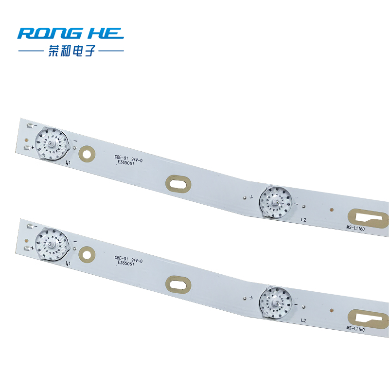 Factory price MS-L1084, 6 lights 6V with triangle optical lens(U Style) LED backlight strip